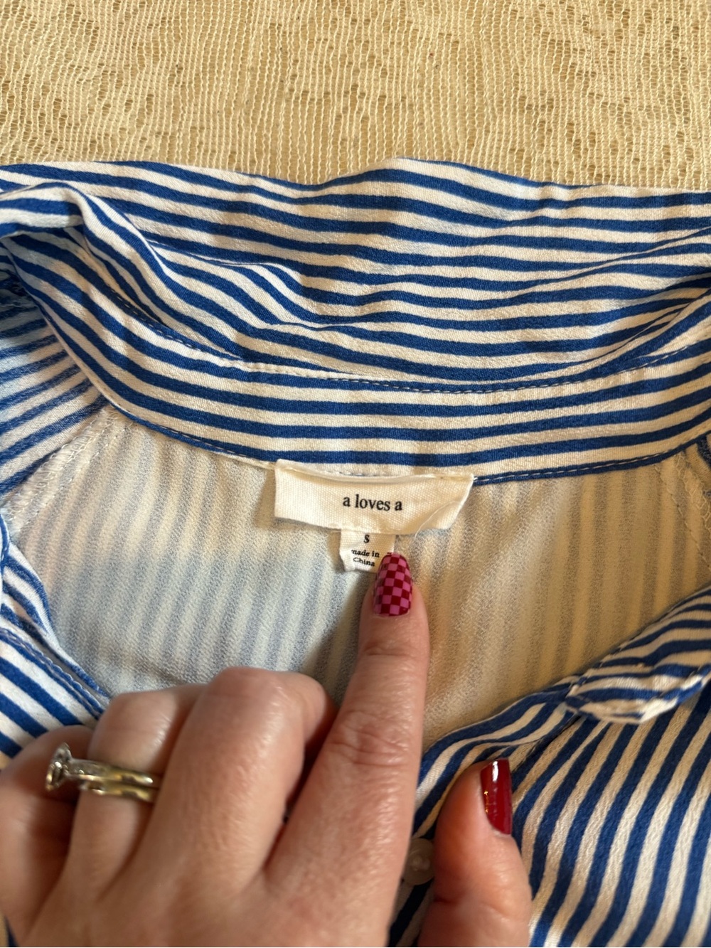 A loves A striped collared shirt dress - Picture 3 of 11